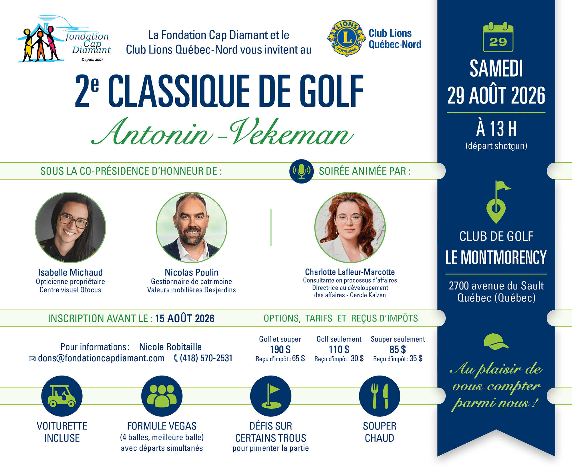 Invitation à à classique de golf 2026